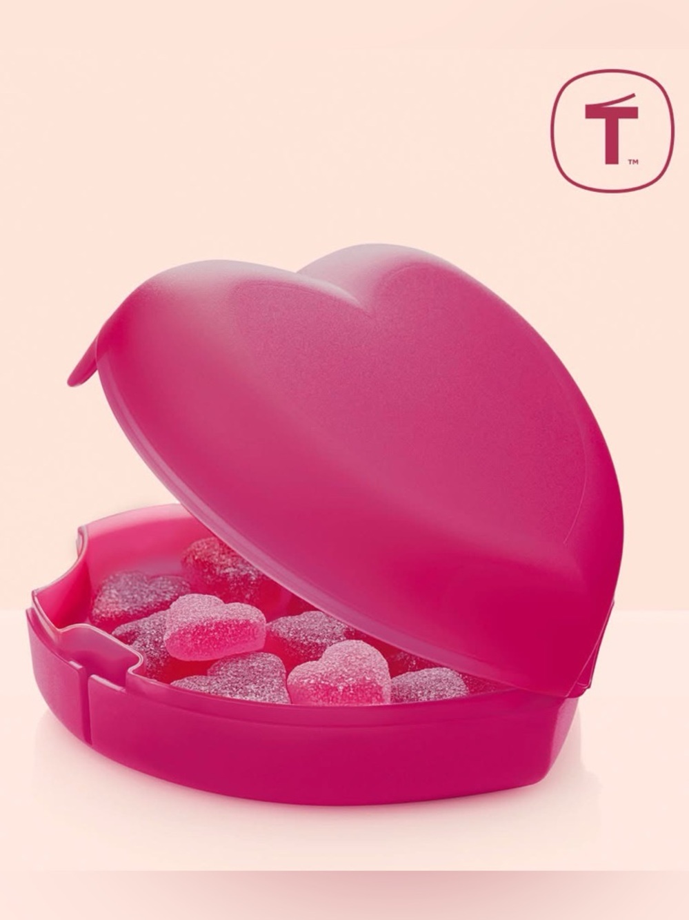 Tupperware heart-shaped containers